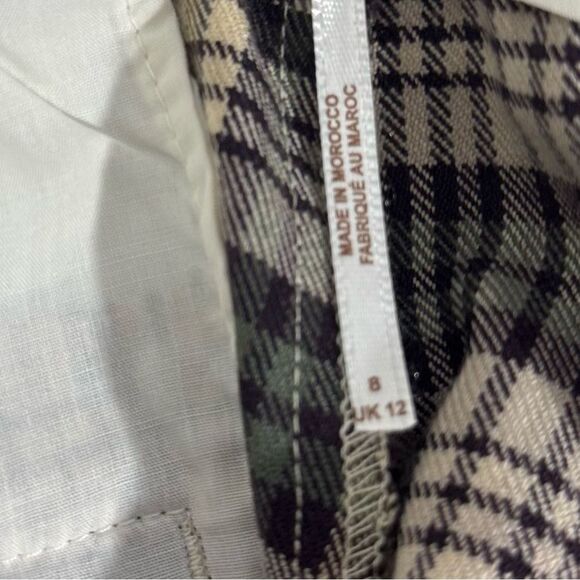 FREE PEOPLE PLAID PLEATED TROUSERS SIZE 8 New - Picture 5 of 6